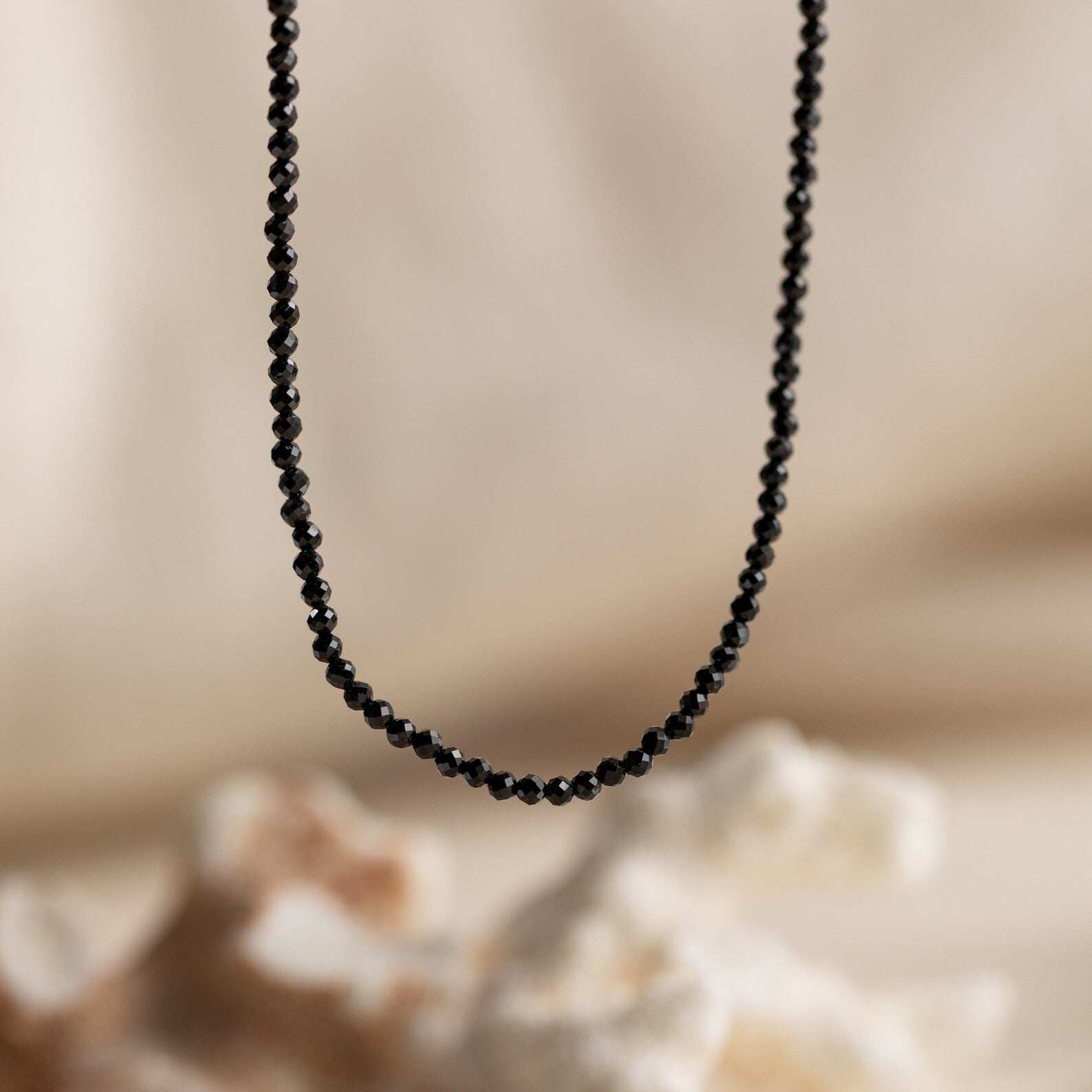 Boho Chic Black Abyss Beaded Necklace: Effortless Style for the Free-Spirited